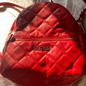 Guess Red leather book bag